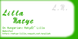 lilla matye business card